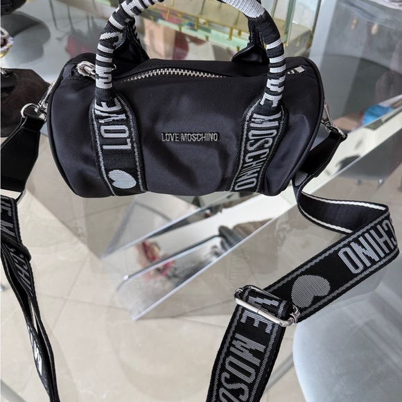 Love Moschino Mini Duffle Crossbody Black Logo Bag - Picture 4 of 4